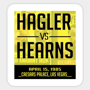 Hagler vs Hearns boxing sport Sticker